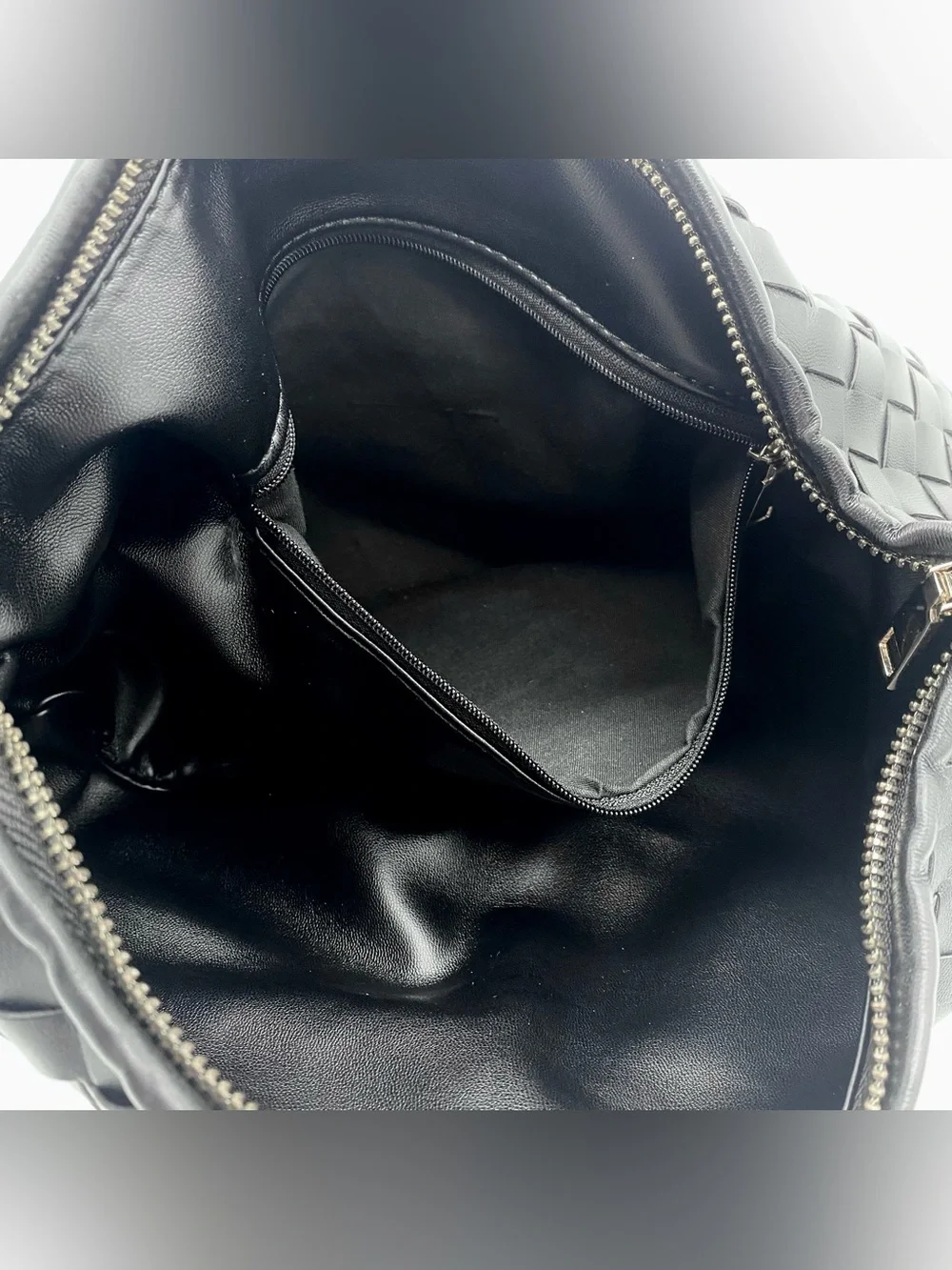 Lulla Collection Woven Knot Small Black HandBag Purse